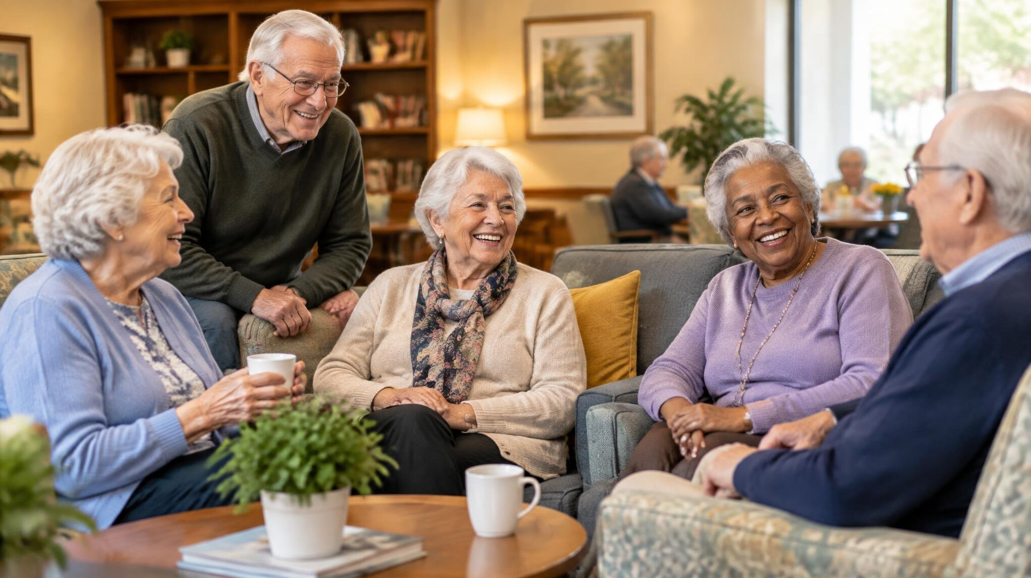 warm senior club interior